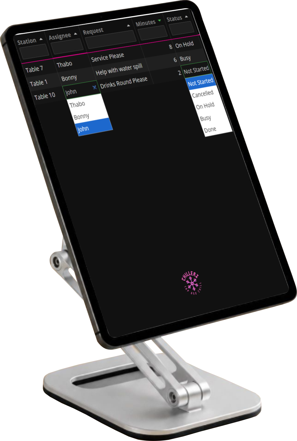 Tablet on Stand